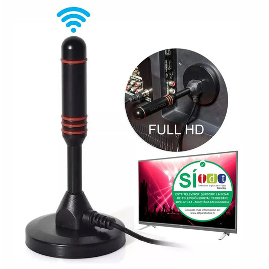 Antena TDT Interior 3 Metros | Canales HD y 4K SIN mensualidad